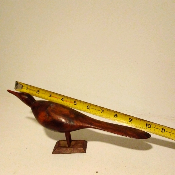 Artisan Hand Carved Rosewood Sandpiper Mid Century Modern Home Decor - Picture 9 of 11
